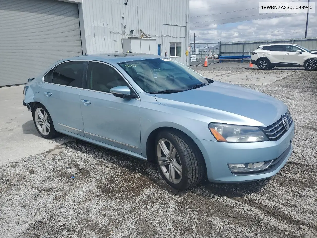 2012 Volkswagen Passat Se VIN: 1VWBN7A33CC098940 Lot: 56875125