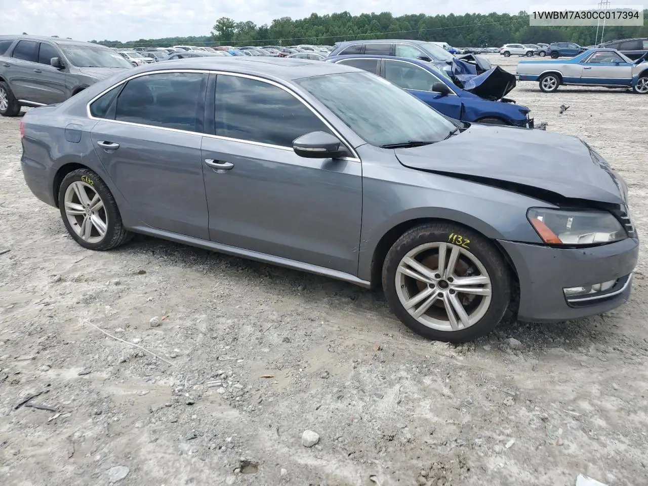 2012 Volkswagen Passat Se VIN: 1VWBM7A30CC017394 Lot: 57055145