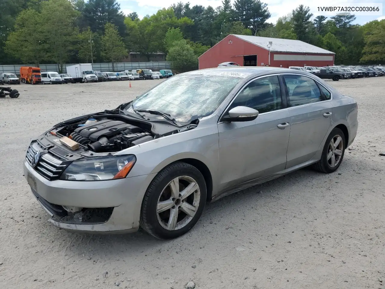 2012 Volkswagen Passat Se VIN: 1VWBP7A32CC003066 Lot: 57179695