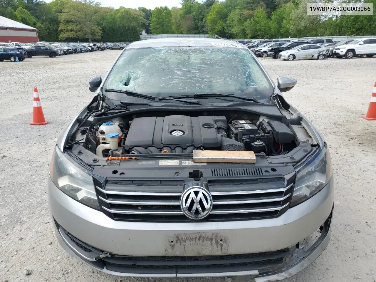 2012 Volkswagen Passat Se VIN: 1VWBP7A32CC003066 Lot: 57179695