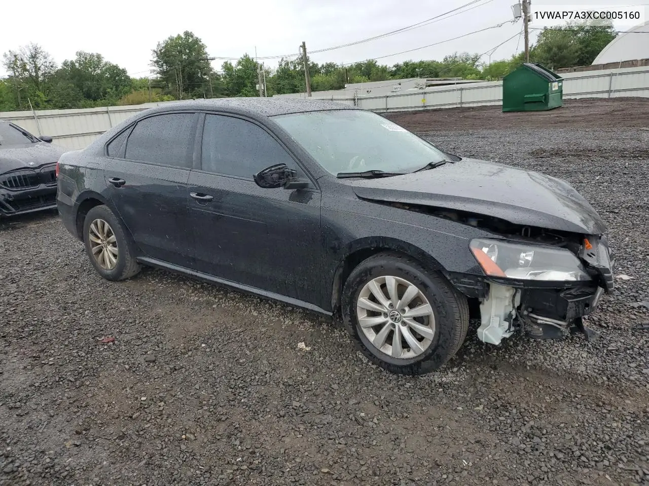 2012 Volkswagen Passat S VIN: 1VWAP7A3XCC005160 Lot: 58520885