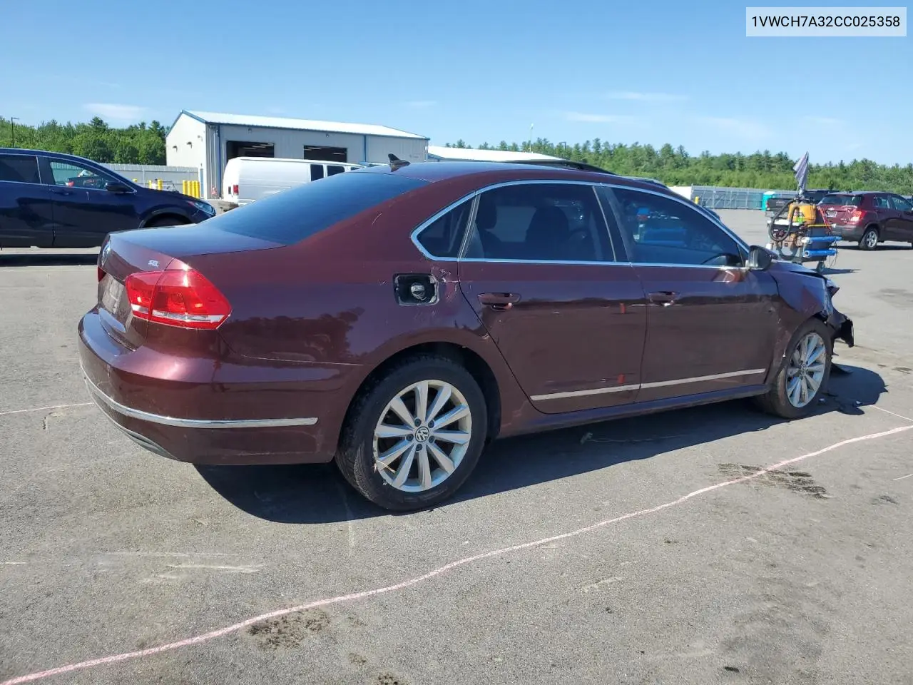 2012 Volkswagen Passat Sel VIN: 1VWCH7A32CC025358 Lot: 61030495
