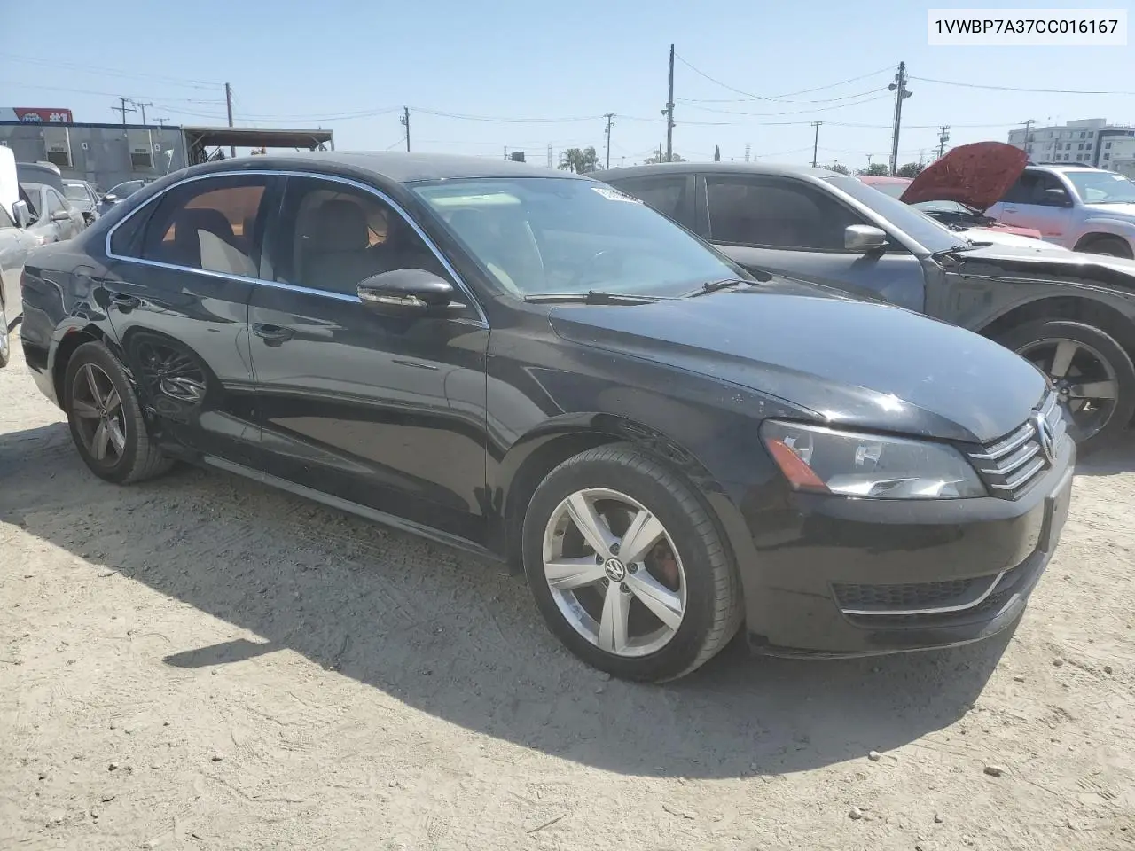 2012 Volkswagen Passat Se VIN: 1VWBP7A37CC016167 Lot: 61810665