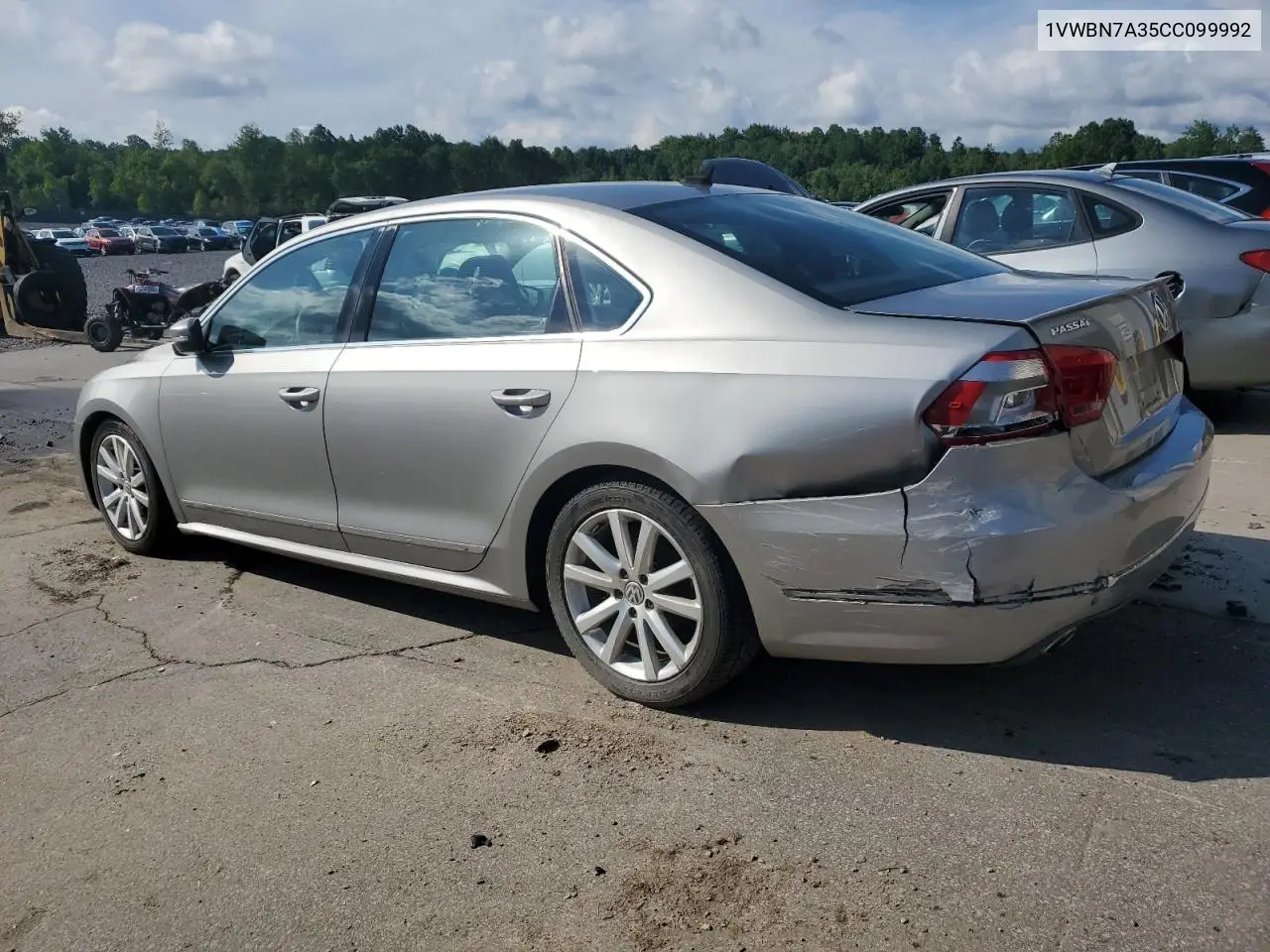 2012 Volkswagen Passat Se VIN: 1VWBN7A35CC099992 Lot: 62159925