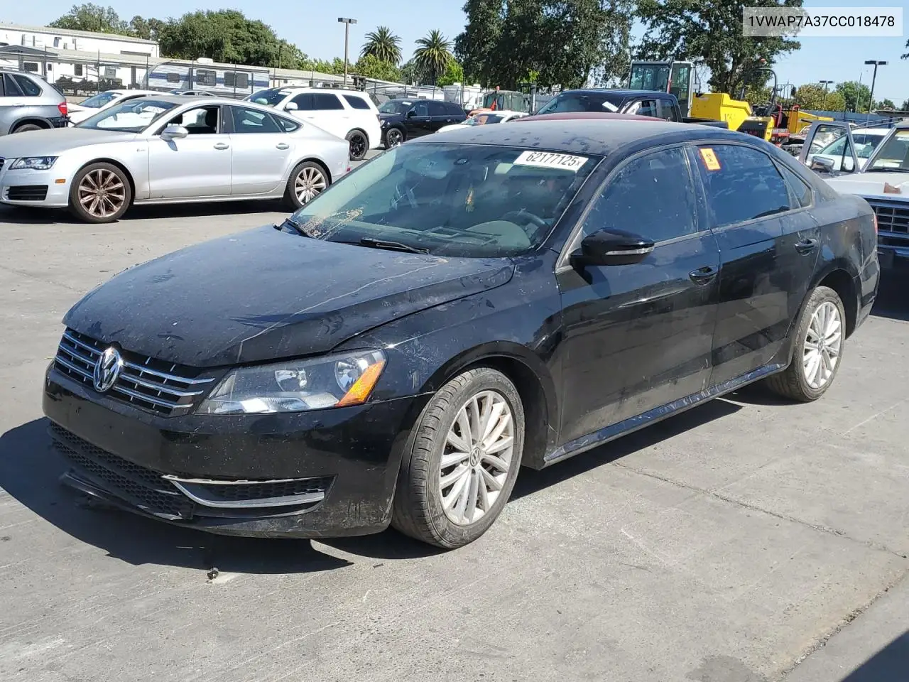 2012 Volkswagen Passat S VIN: 1VWAP7A37CC018478 Lot: 62177125
