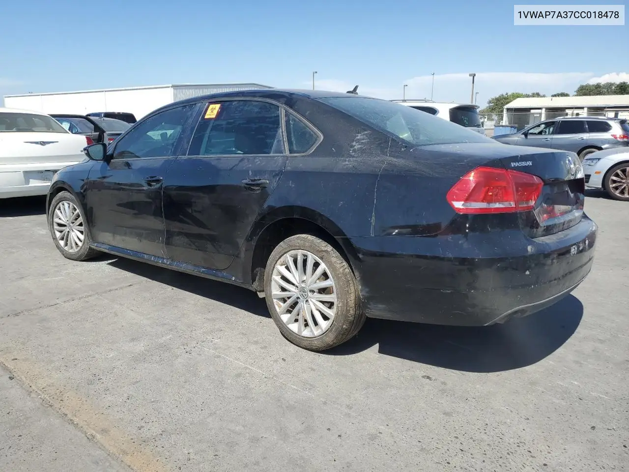 2012 Volkswagen Passat S VIN: 1VWAP7A37CC018478 Lot: 62177125