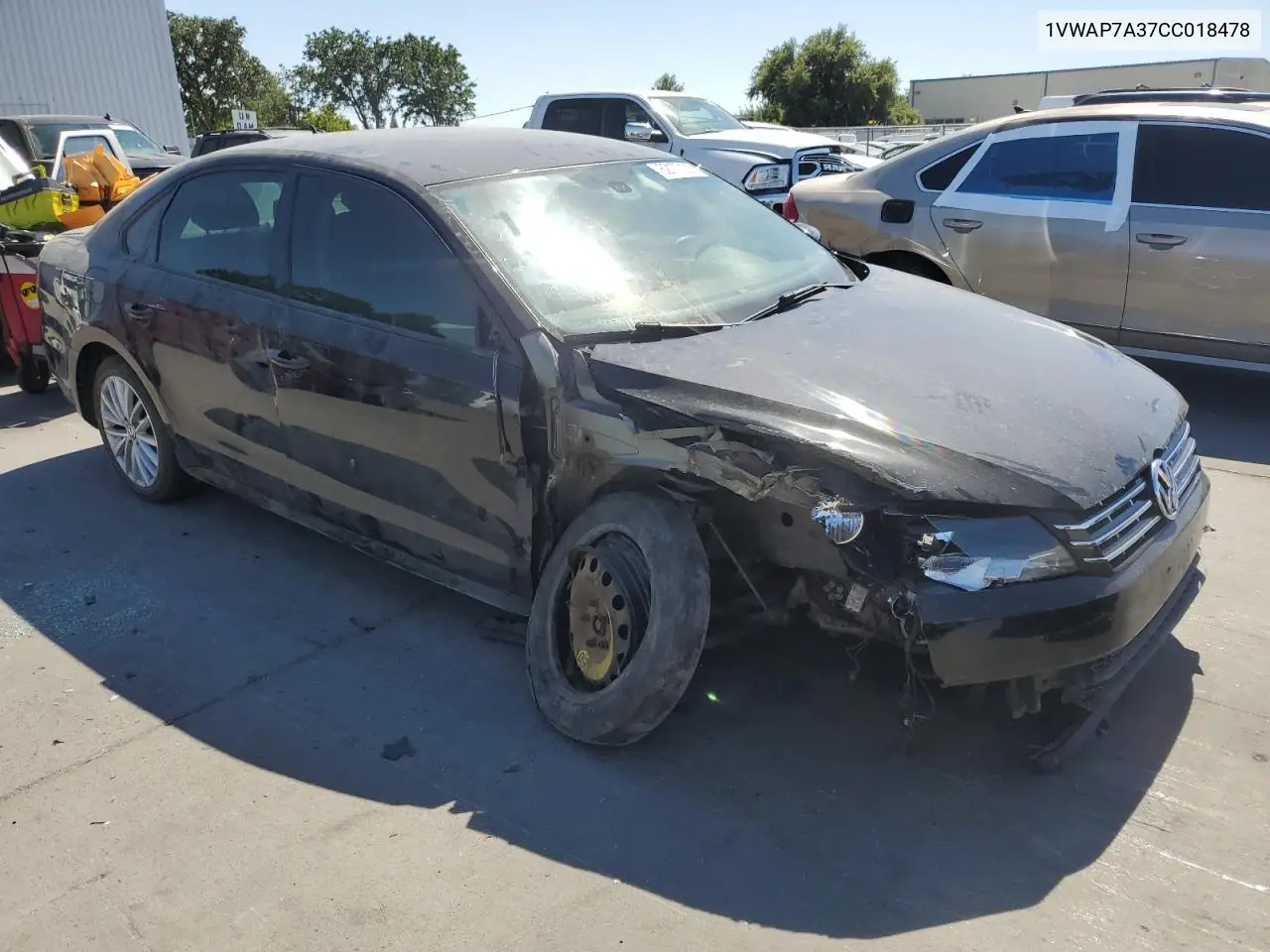 2012 Volkswagen Passat S VIN: 1VWAP7A37CC018478 Lot: 62177125