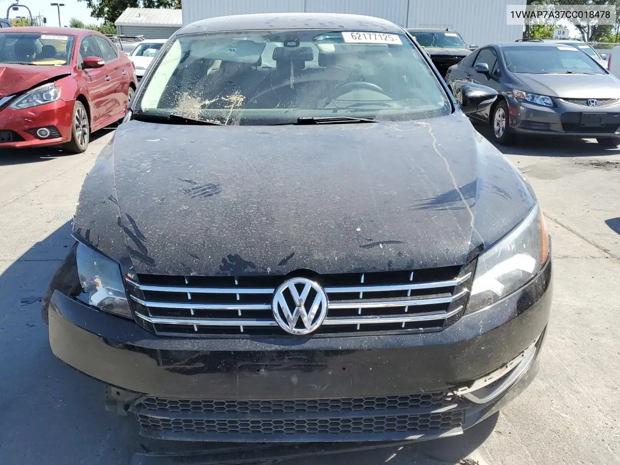 2012 Volkswagen Passat S VIN: 1VWAP7A37CC018478 Lot: 62177125