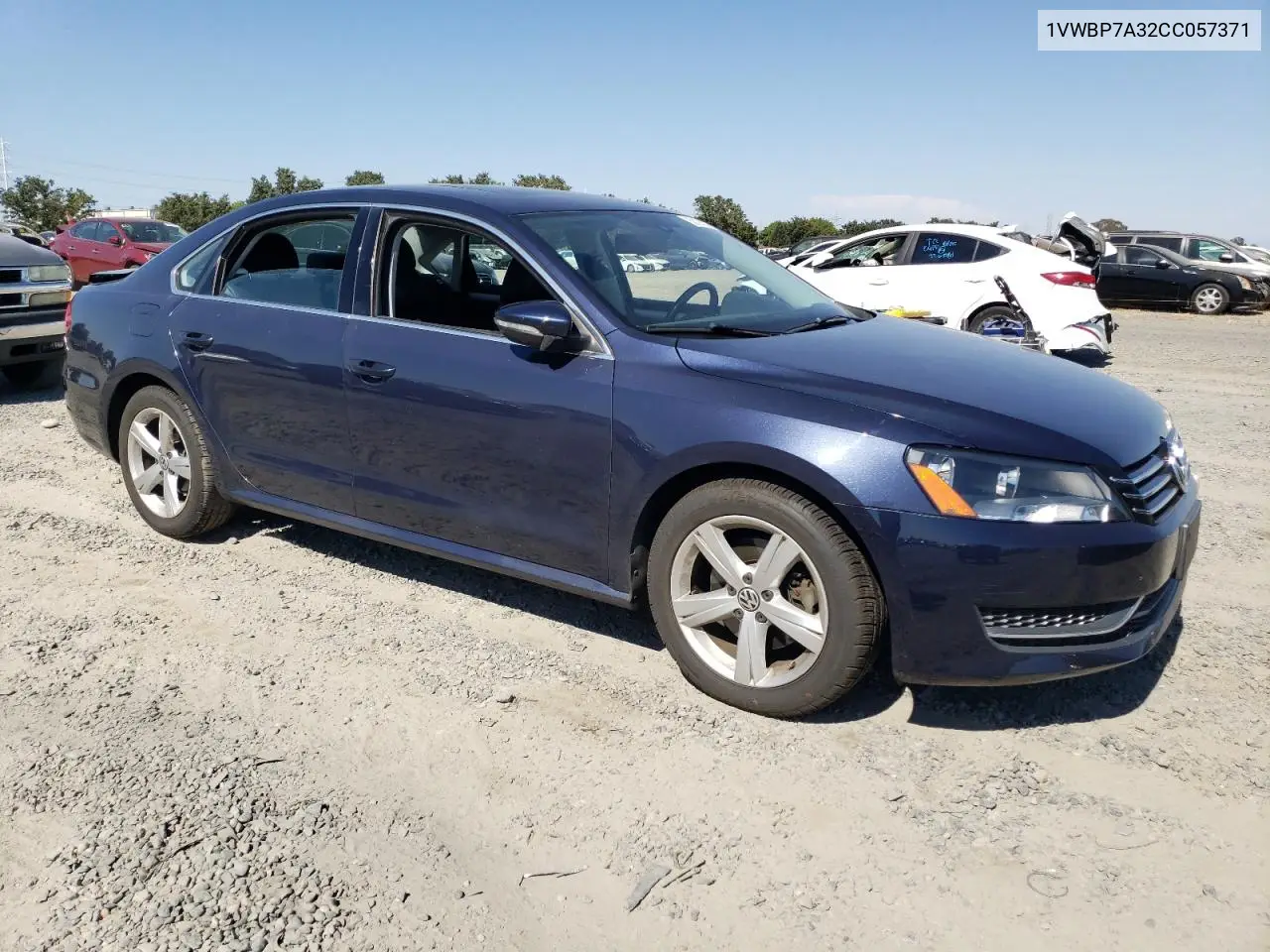 2012 Volkswagen Passat Se VIN: 1VWBP7A32CC057371 Lot: 62197925