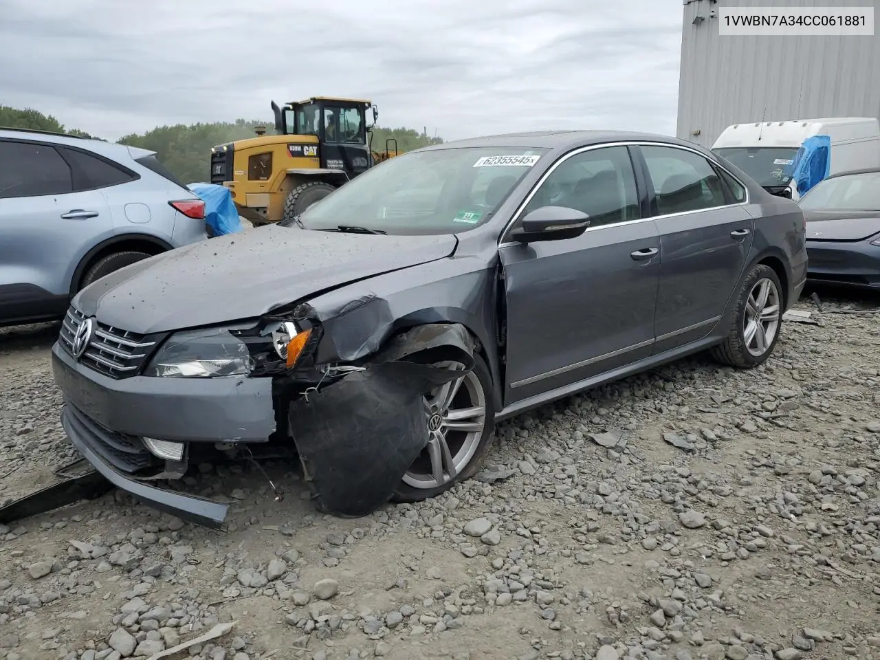 2012 Volkswagen Passat Se VIN: 1VWBN7A34CC061881 Lot: 62355545