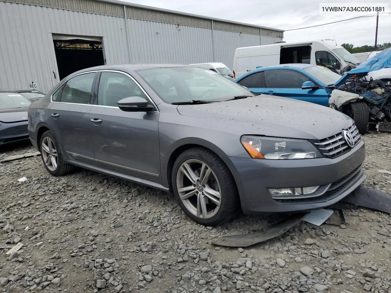 2012 Volkswagen Passat Se VIN: 1VWBN7A34CC061881 Lot: 62355545