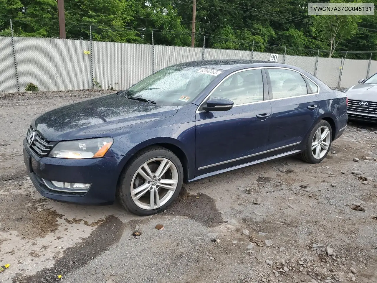 2012 Volkswagen Passat Sel VIN: 1VWCN7A37CC045131 Lot: 62808465