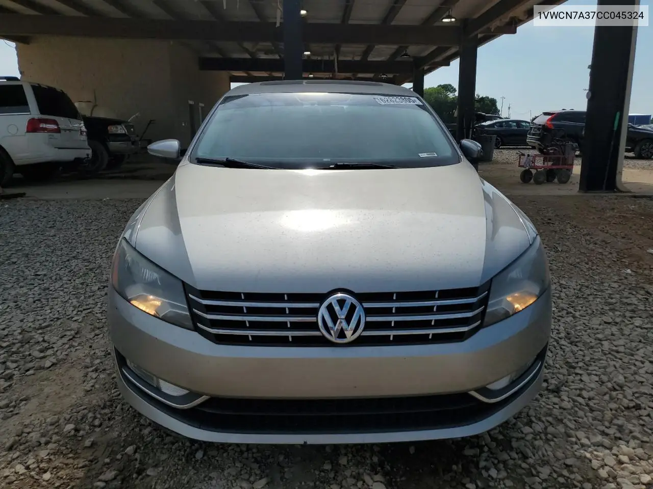 2012 Volkswagen Passat Sel VIN: 1VWCN7A37CC045324 Lot: 62823805