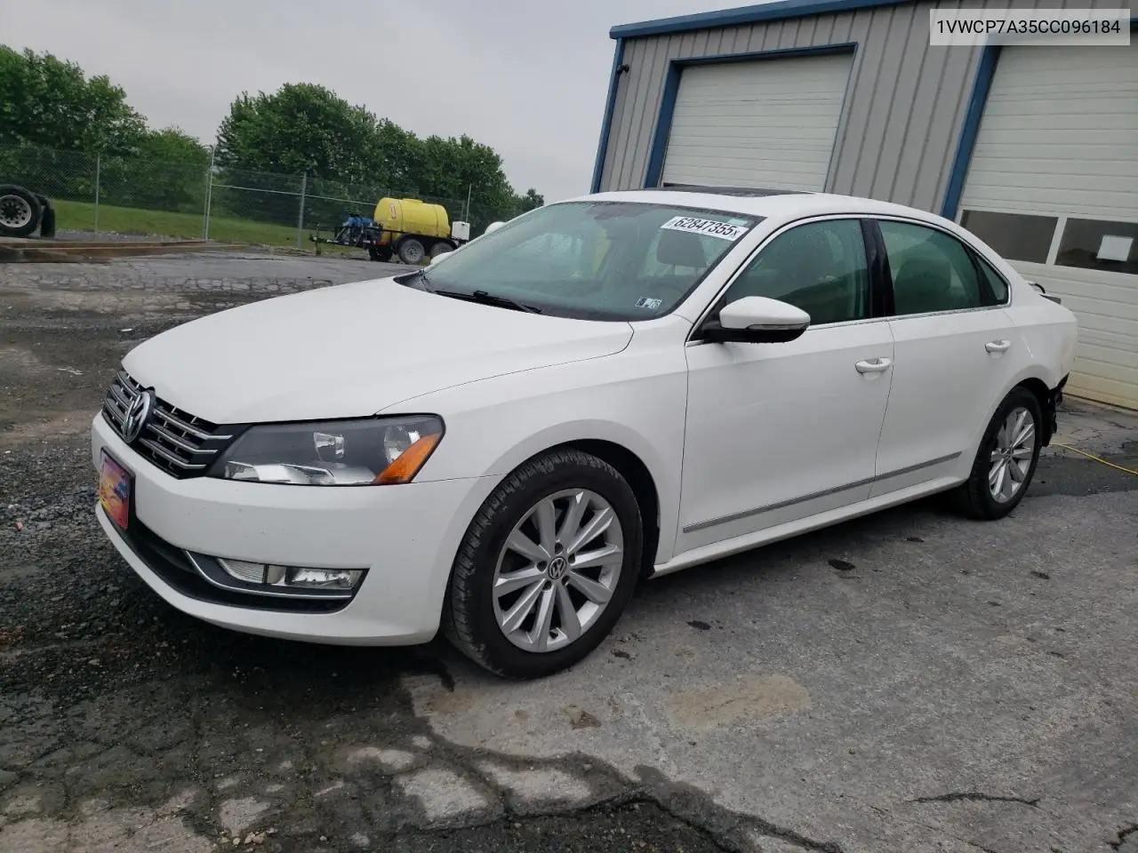 2012 Volkswagen Passat Sel VIN: 1VWCP7A35CC096184 Lot: 62847355