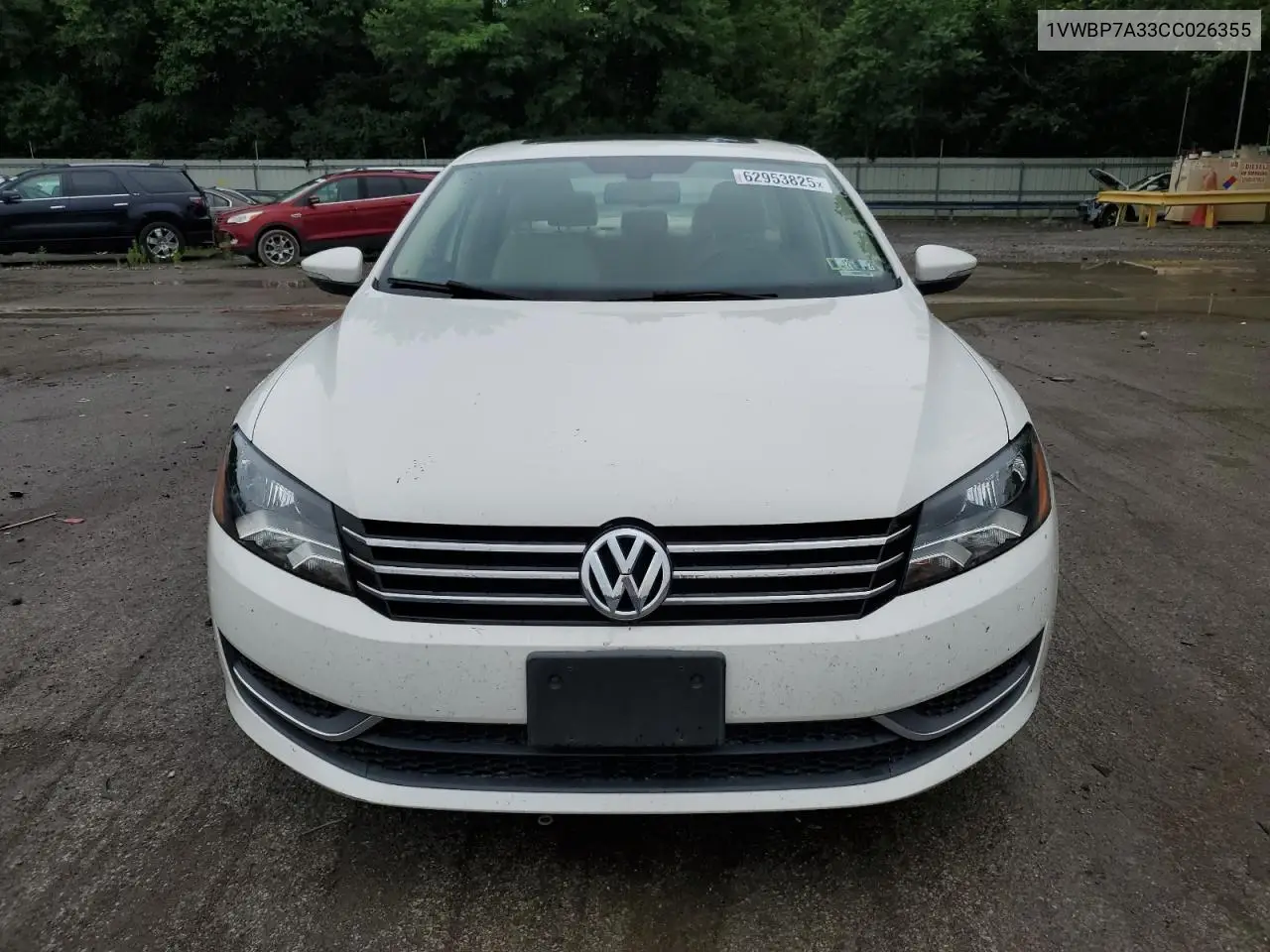 2012 Volkswagen Passat Se VIN: 1VWBP7A33CC026355 Lot: 62953825