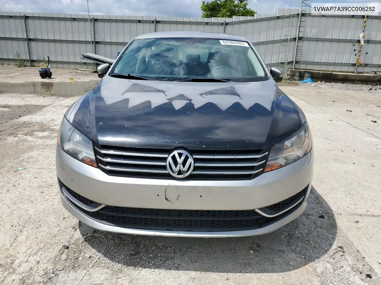 2012 Volkswagen Passat S VIN: 1VWAP7A39CC006252 Lot: 62986905