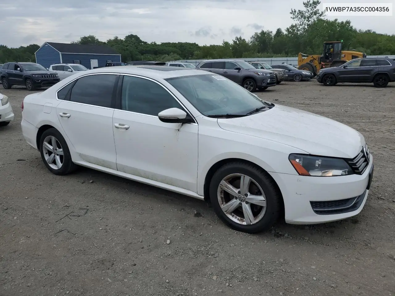 2012 Volkswagen Passat Se VIN: 1VWBP7A35CC004356 Lot: 63088835