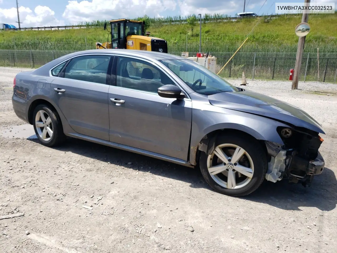 2012 Volkswagen Passat Se VIN: 1VWBH7A3XCC032523 Lot: 63204715