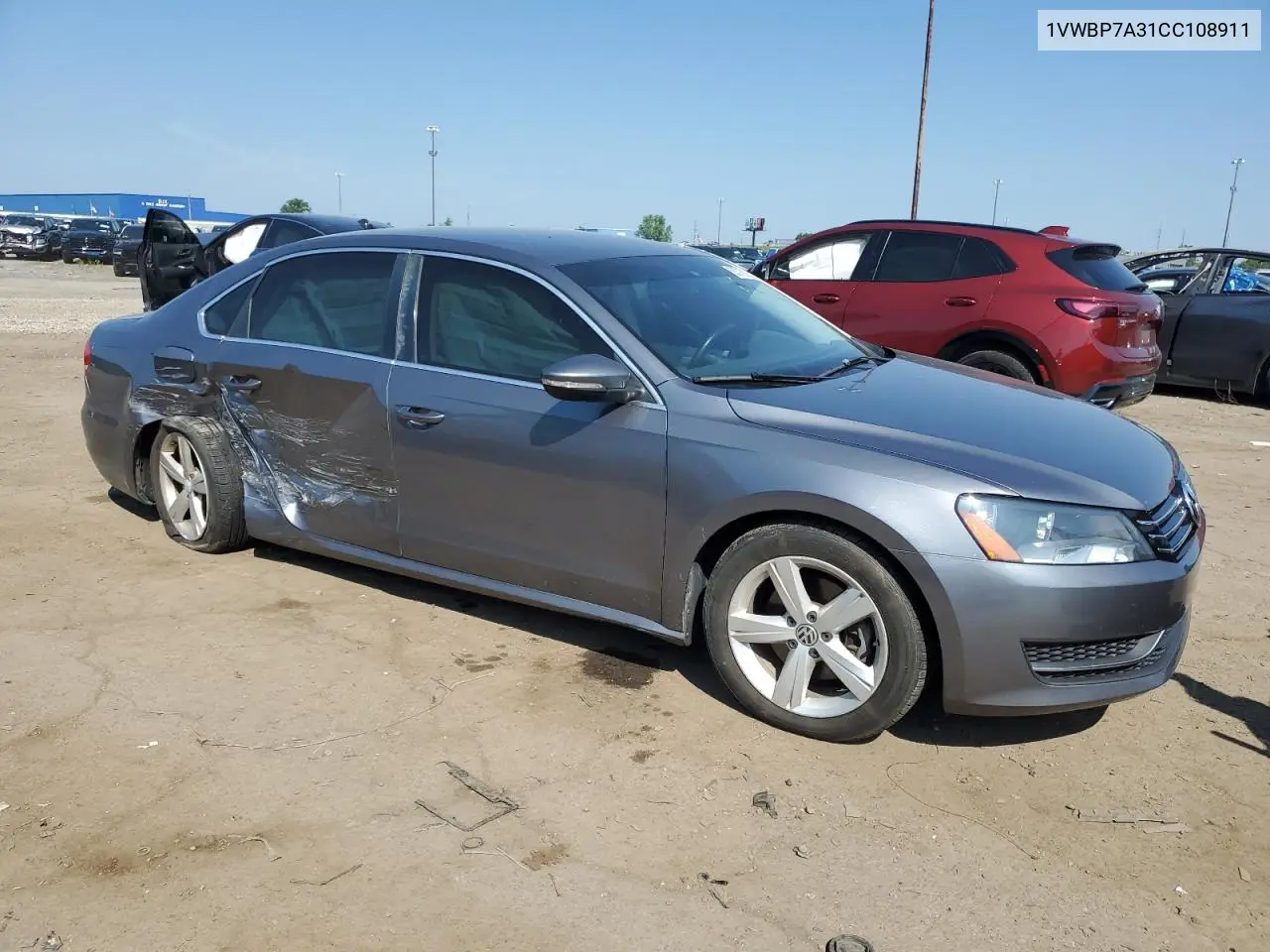 2012 Volkswagen Passat Se VIN: 1VWBP7A31CC108911 Lot: 63316195