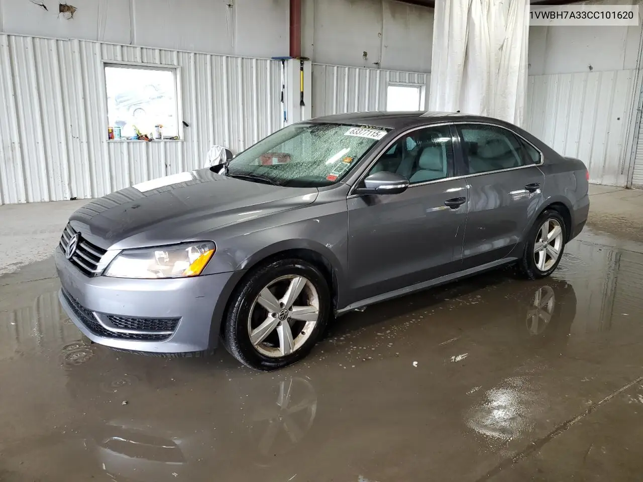 2012 Volkswagen Passat Se VIN: 1VWBH7A33CC101620 Lot: 63377115