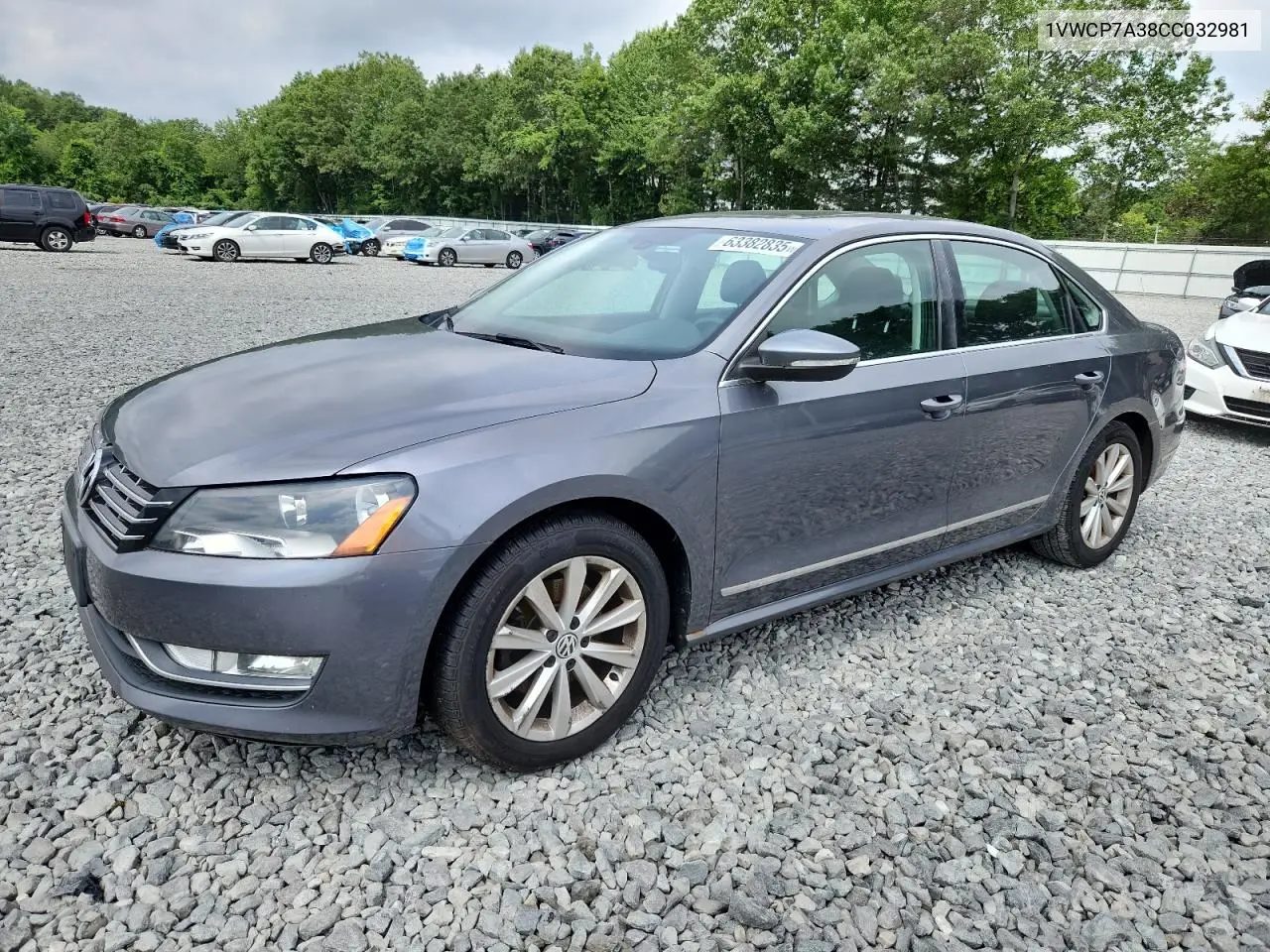 2012 Volkswagen Passat Sel VIN: 1VWCP7A38CC032981 Lot: 63382835