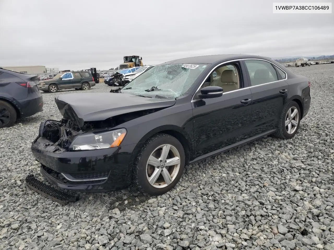 2012 Volkswagen Passat Se VIN: 1VWBP7A38CC106489 Lot: 63412625