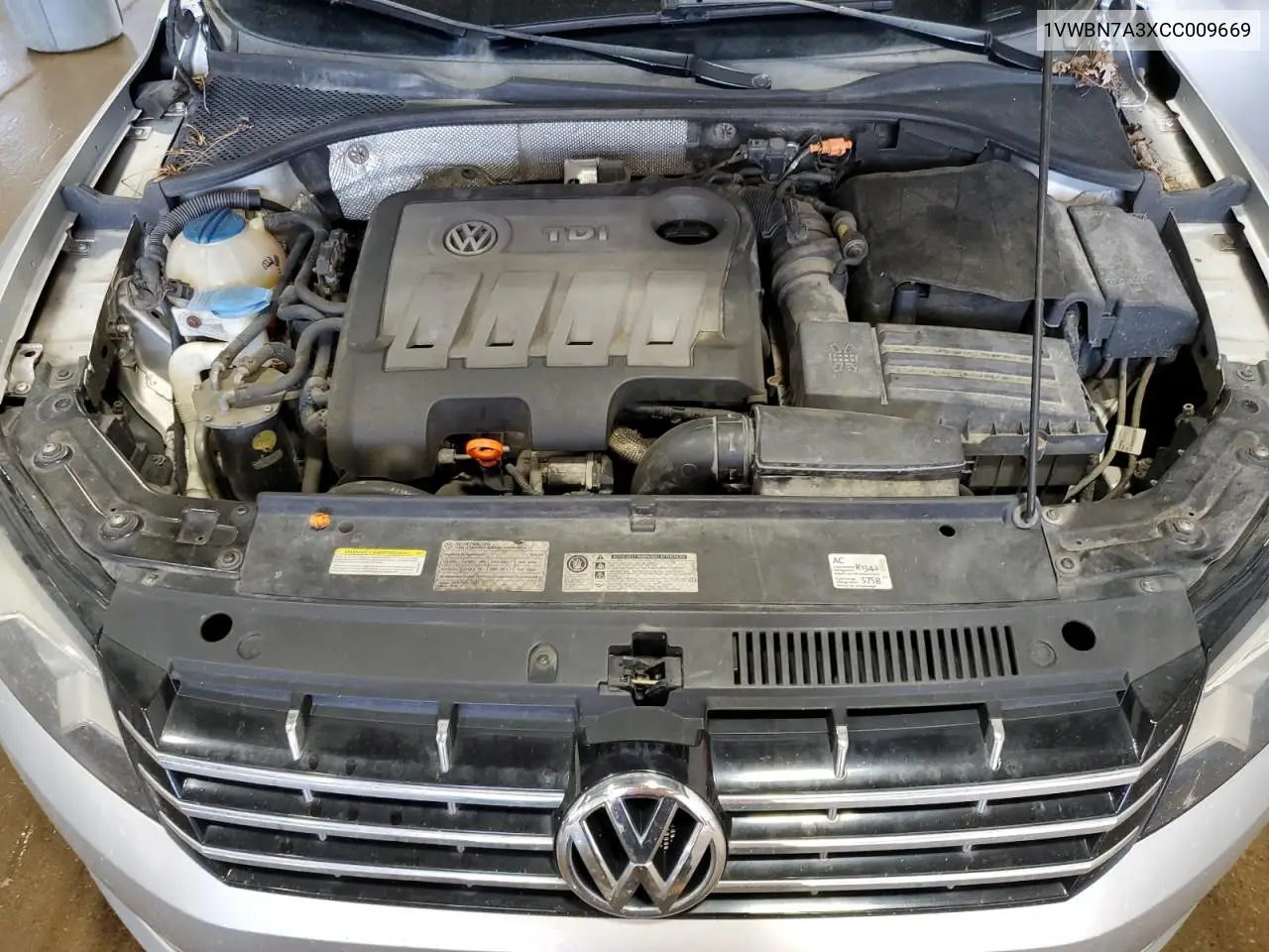 2012 Volkswagen Passat Se VIN: 1VWBN7A3XCC009669 Lot: 63464565