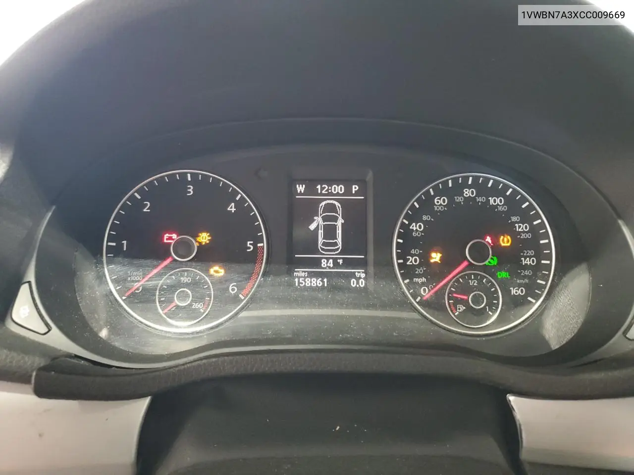 2012 Volkswagen Passat Se VIN: 1VWBN7A3XCC009669 Lot: 63464565
