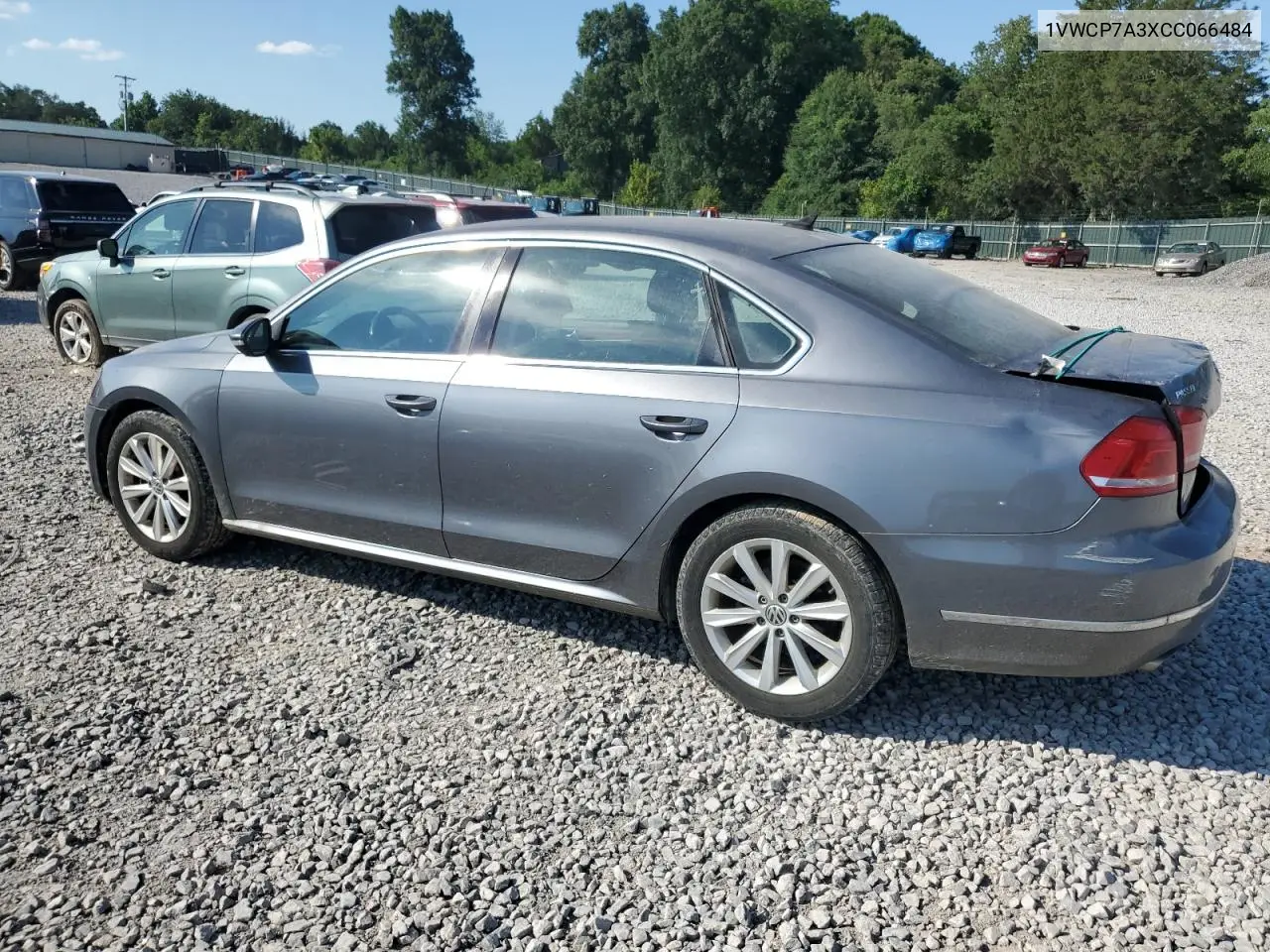 2012 Volkswagen Passat Sel VIN: 1VWCP7A3XCC066484 Lot: 63510795