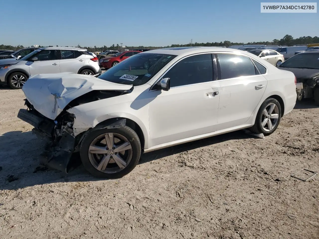 2013 Volkswagen Passat Se VIN: 1VWBP7A34DC142780 Lot: 48653365