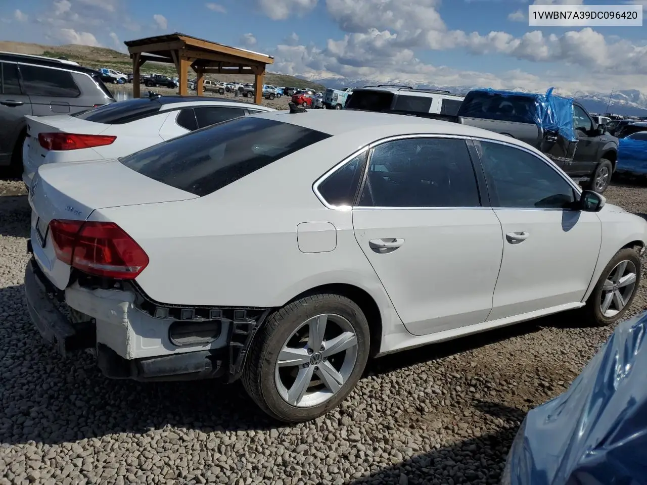 2013 Volkswagen Passat Se VIN: 1VWBN7A39DC096420 Lot: 51607665