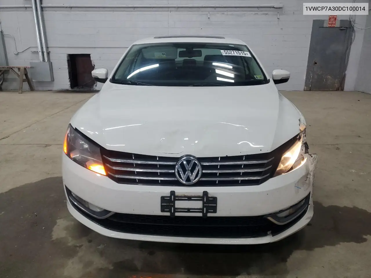 2013 Volkswagen Passat Sel VIN: 1VWCP7A30DC100014 Lot: 55271515