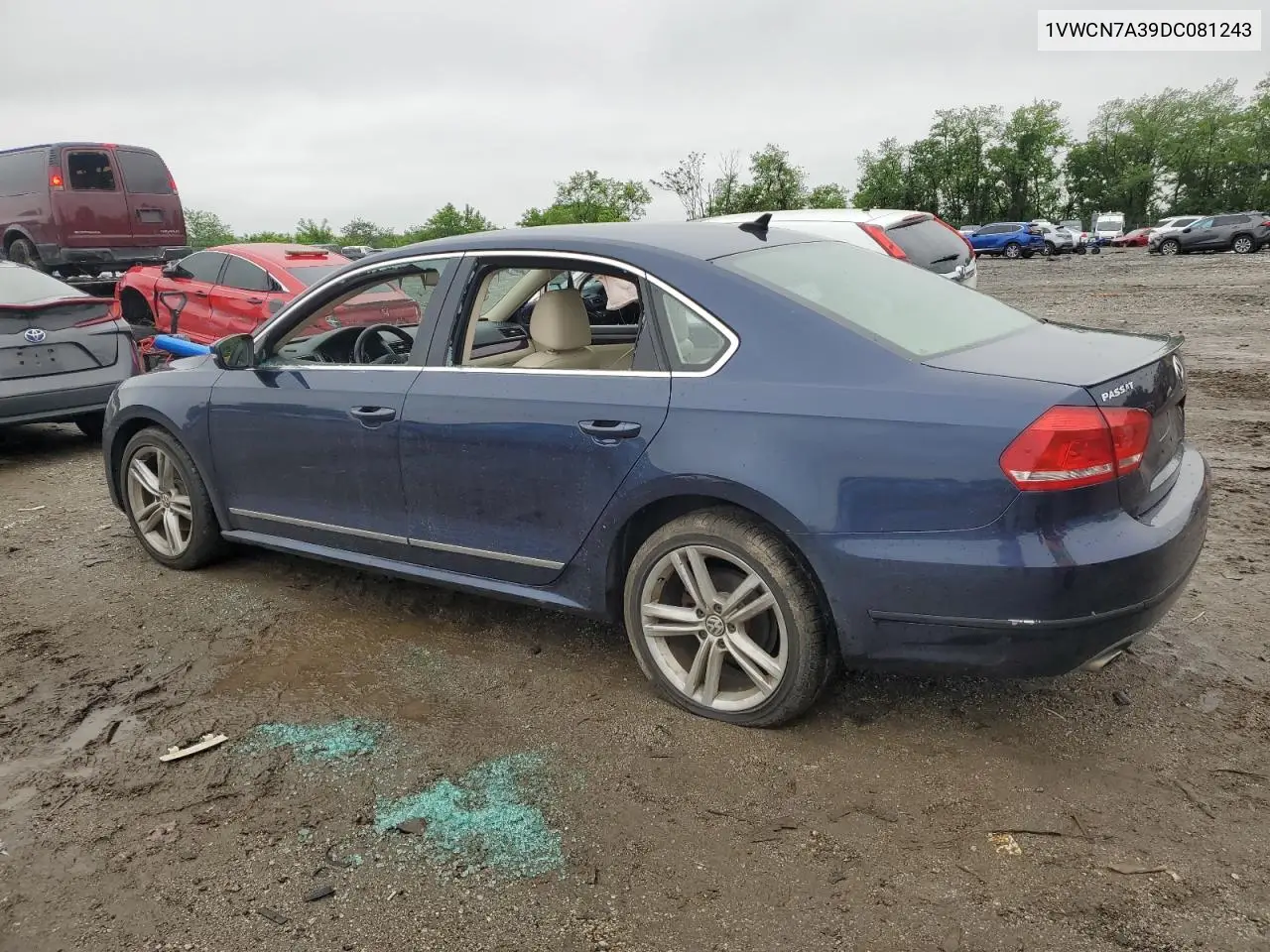 2013 Volkswagen Passat Sel VIN: 1VWCN7A39DC081243 Lot: 56192985