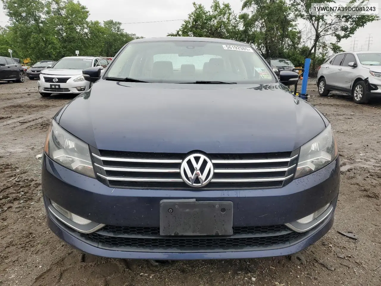 2013 Volkswagen Passat Sel VIN: 1VWCN7A39DC081243 Lot: 56192985