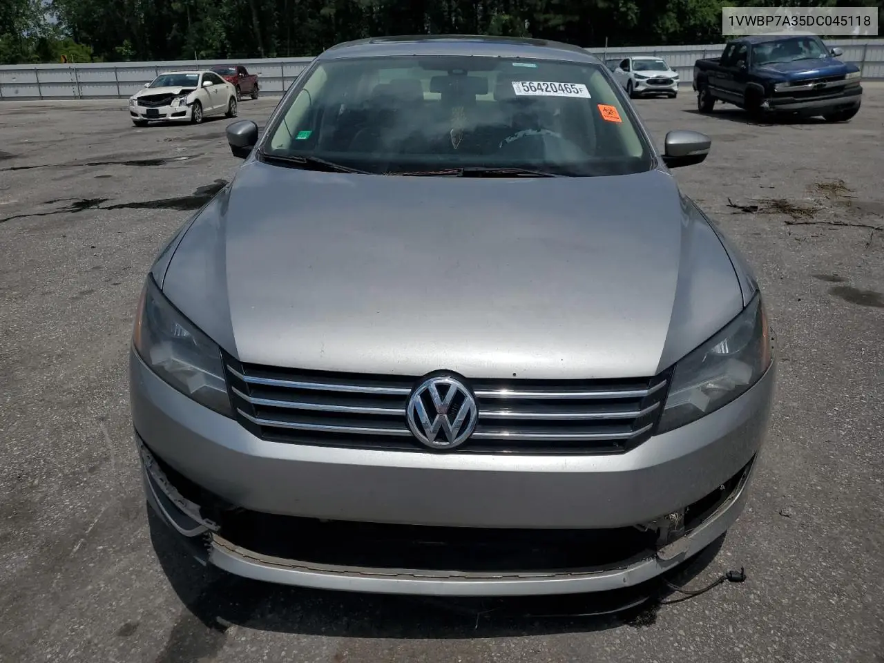 2013 Volkswagen Passat Se VIN: 1VWBP7A35DC045118 Lot: 56420465