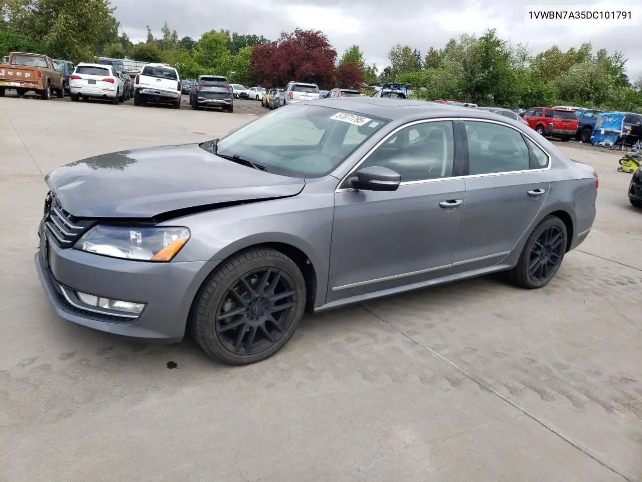 2013 Volkswagen Passat Se VIN: 1VWBN7A35DC101791 Lot: 57071795
