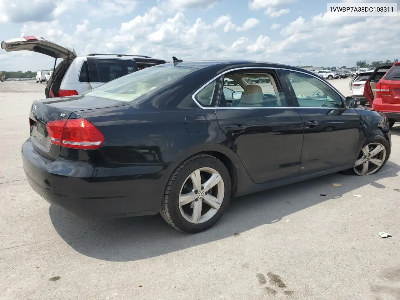 2013 Volkswagen Passat Se VIN: 1VWBP7A38DC108311 Lot: 57141065