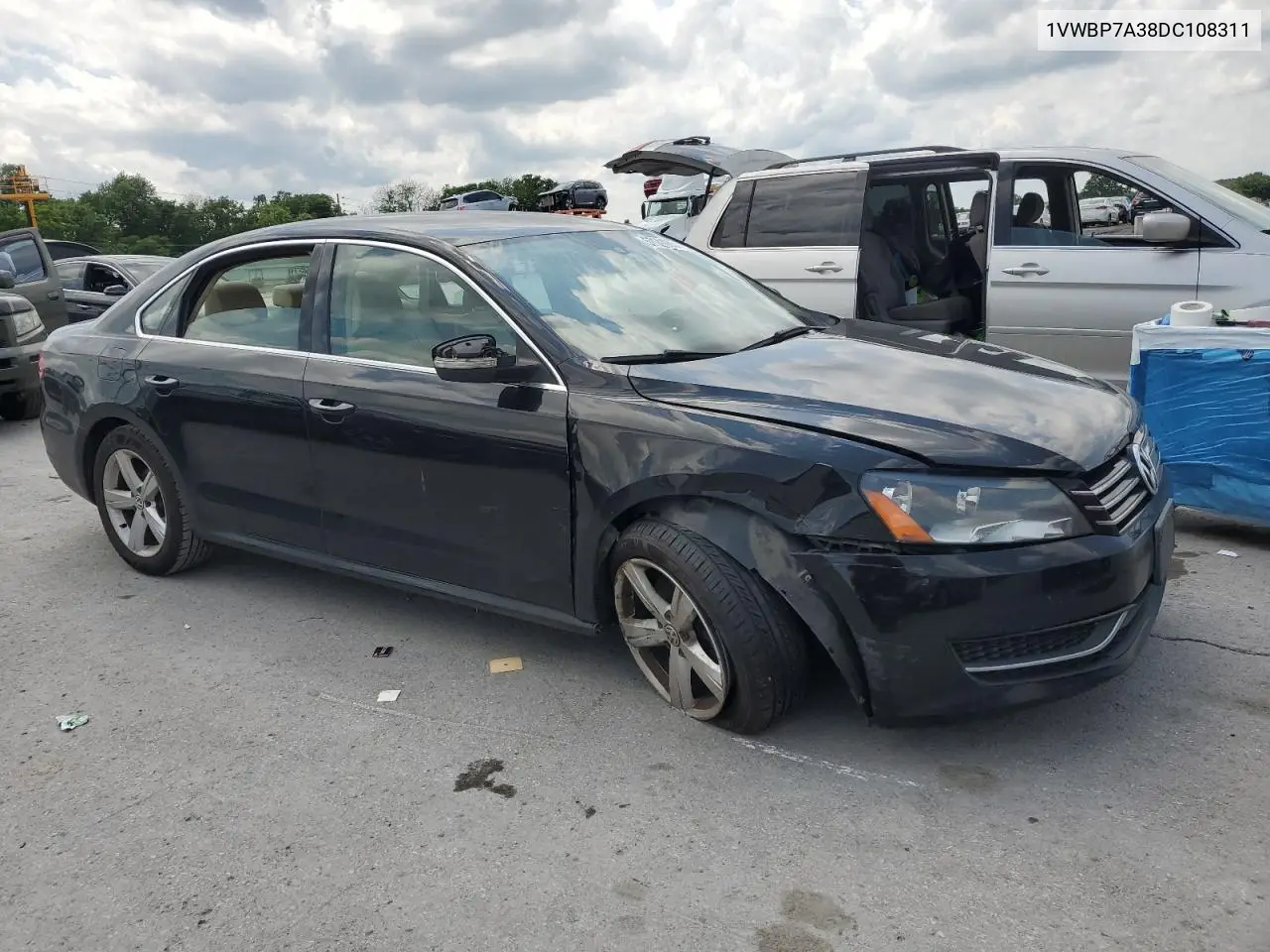 2013 Volkswagen Passat Se VIN: 1VWBP7A38DC108311 Lot: 57141065