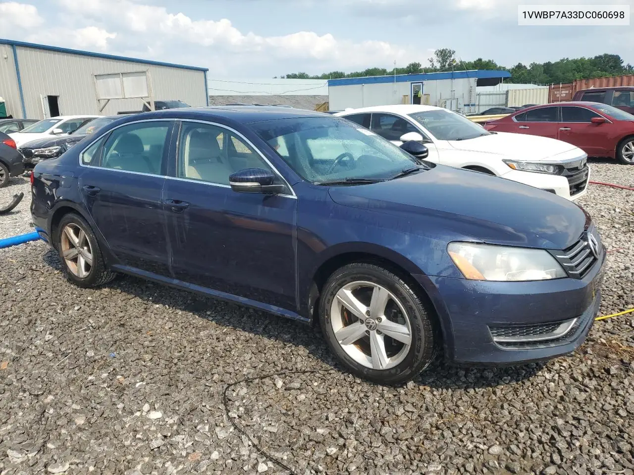 2013 Volkswagen Passat Se VIN: 1VWBP7A33DC060698 Lot: 59367055