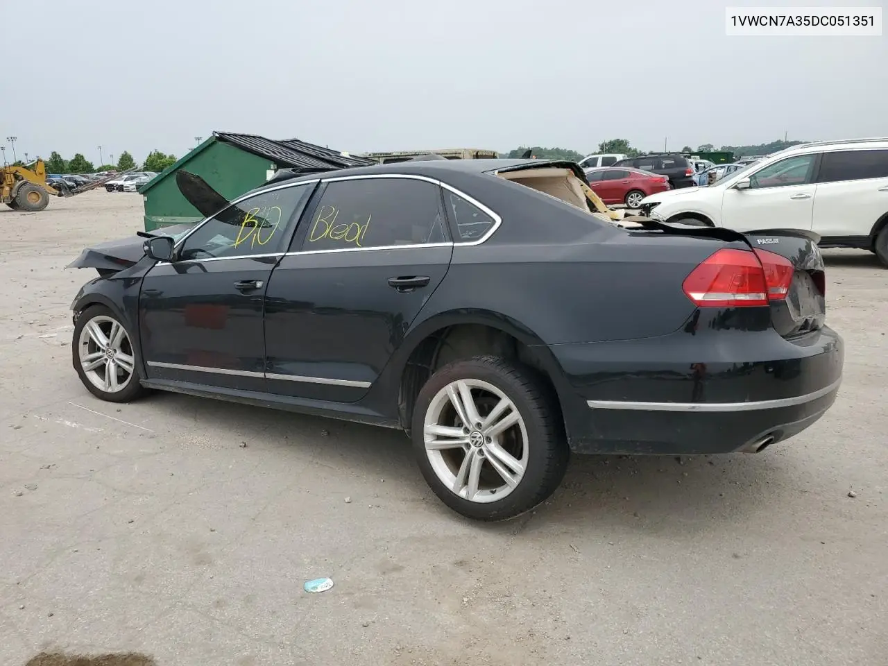 2013 Volkswagen Passat Sel VIN: 1VWCN7A35DC051351 Lot: 60523785
