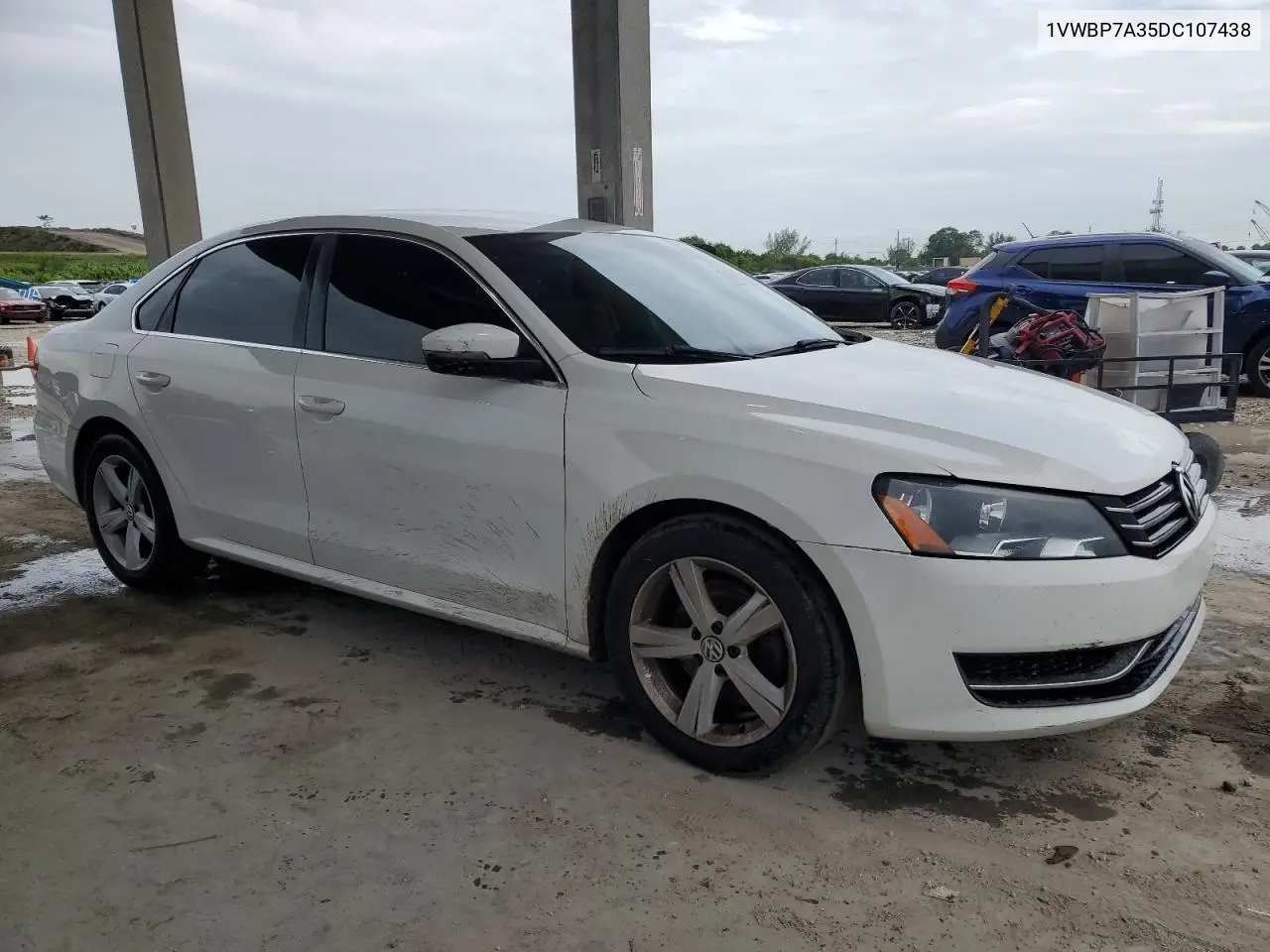 2013 Volkswagen Passat Se VIN: 1VWBP7A35DC107438 Lot: 61307545