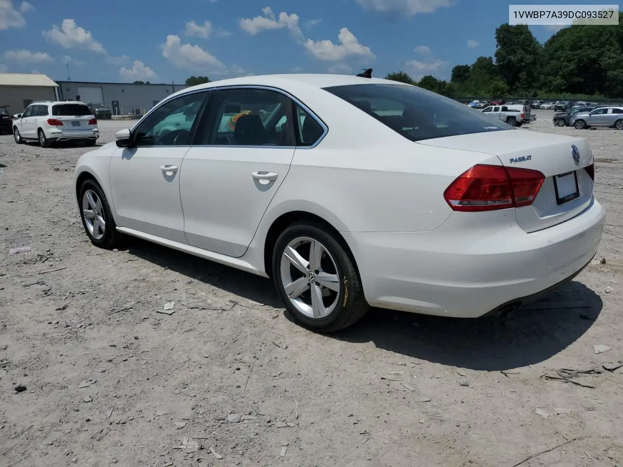 2013 Volkswagen Passat Se VIN: 1VWBP7A39DC093527 Lot: 62074565