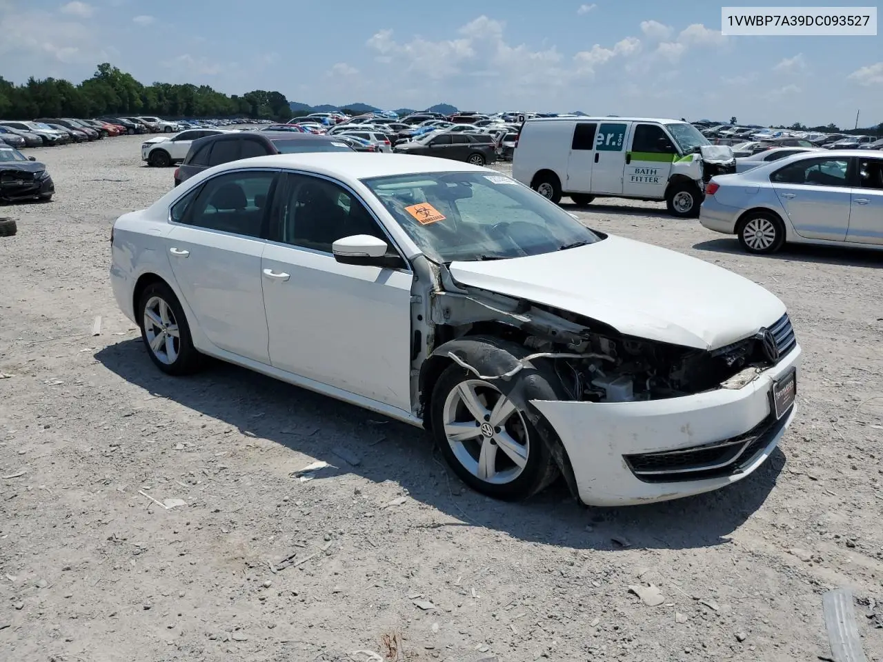 2013 Volkswagen Passat Se VIN: 1VWBP7A39DC093527 Lot: 62074565