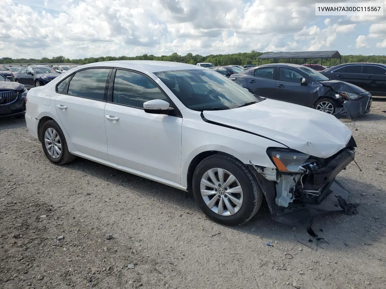 2013 Volkswagen Passat S VIN: 1VWAH7A30DC115567 Lot: 62152675