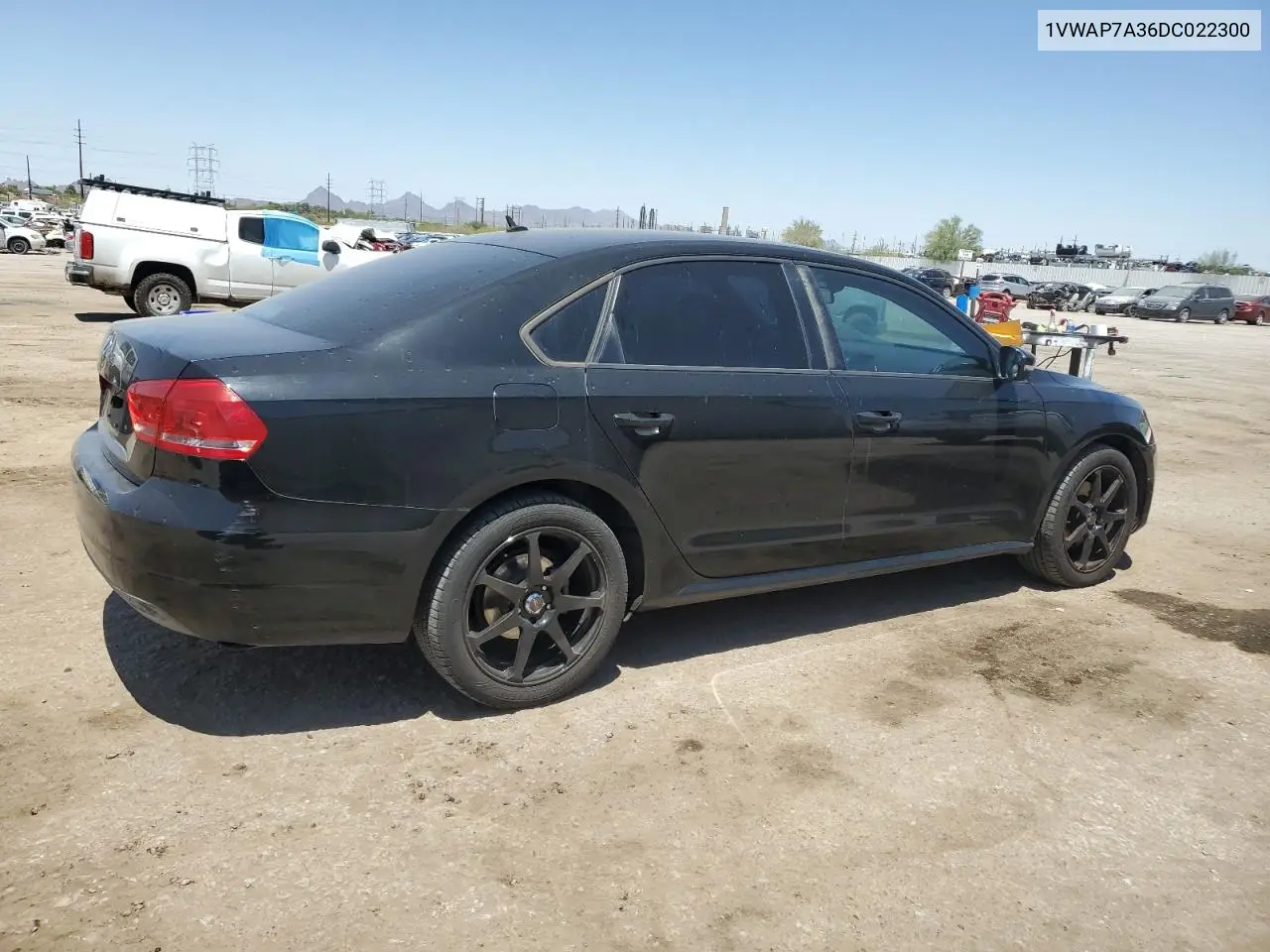 2013 Volkswagen Passat S VIN: 1VWAP7A36DC022300 Lot: 62300265