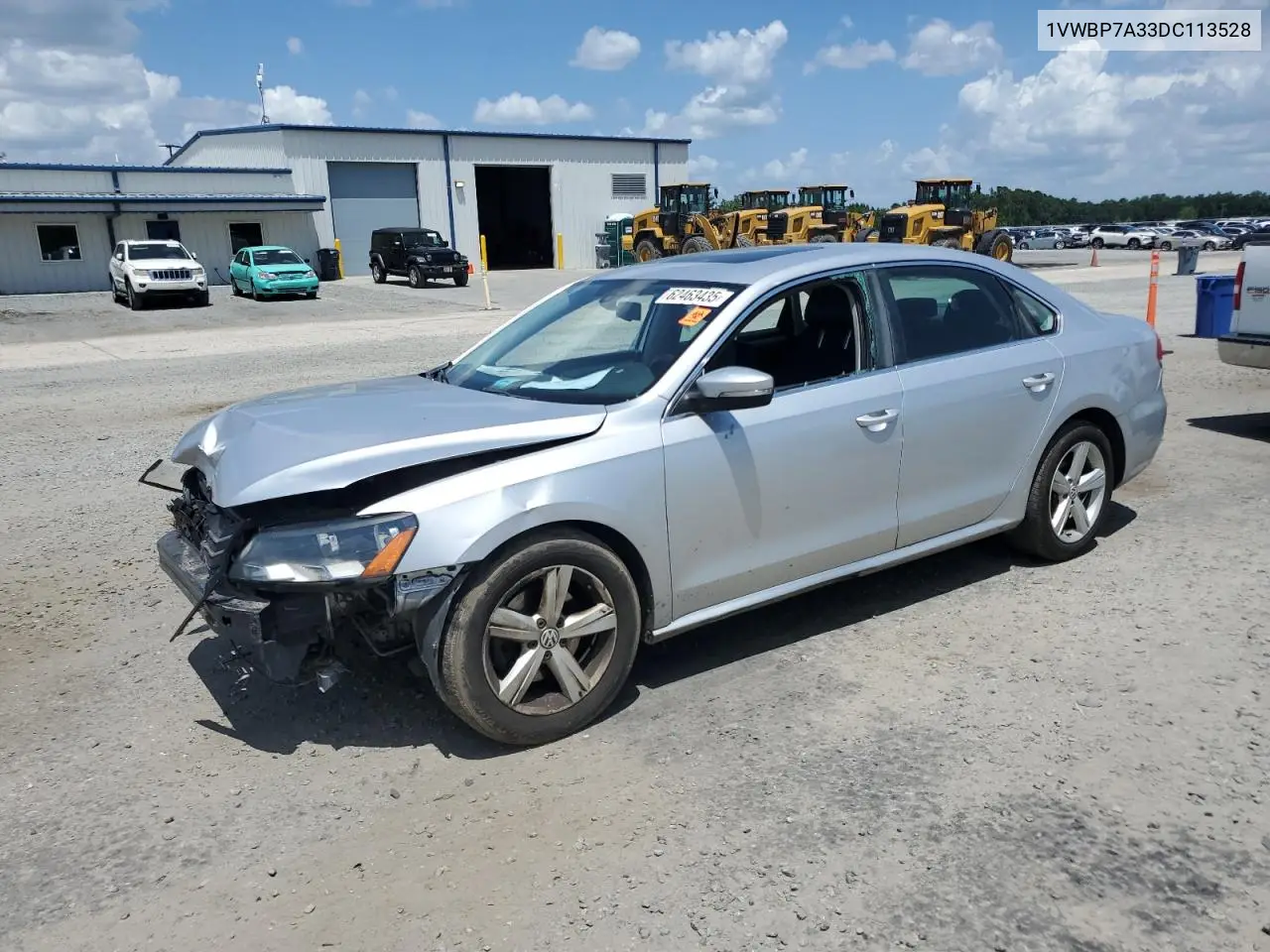 2013 Volkswagen Passat Se VIN: 1VWBP7A33DC113528 Lot: 62463435