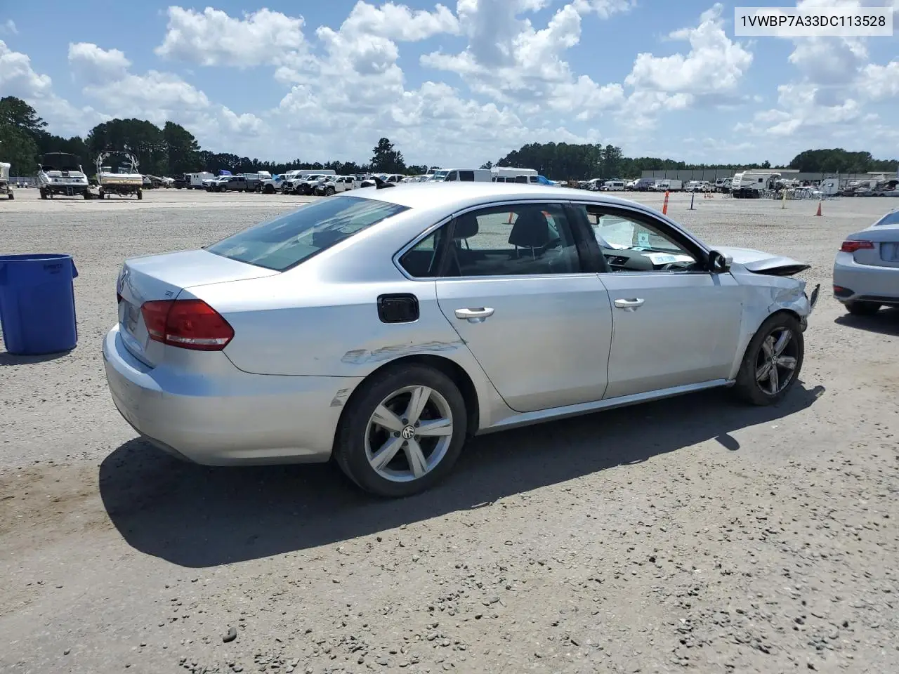 2013 Volkswagen Passat Se VIN: 1VWBP7A33DC113528 Lot: 62463435
