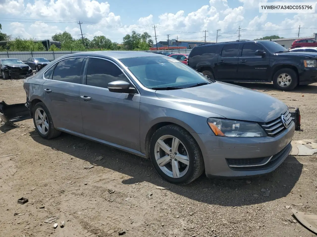 2013 Volkswagen Passat Se VIN: 1VWBH7A34DC055796 Lot: 62489625