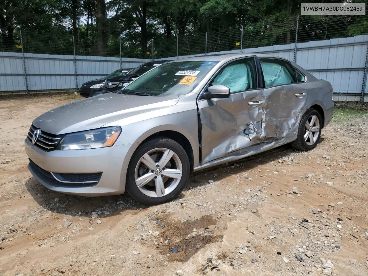 2013 Volkswagen Passat Se VIN: 1VWBH7A30DC082459 Lot: 62524125