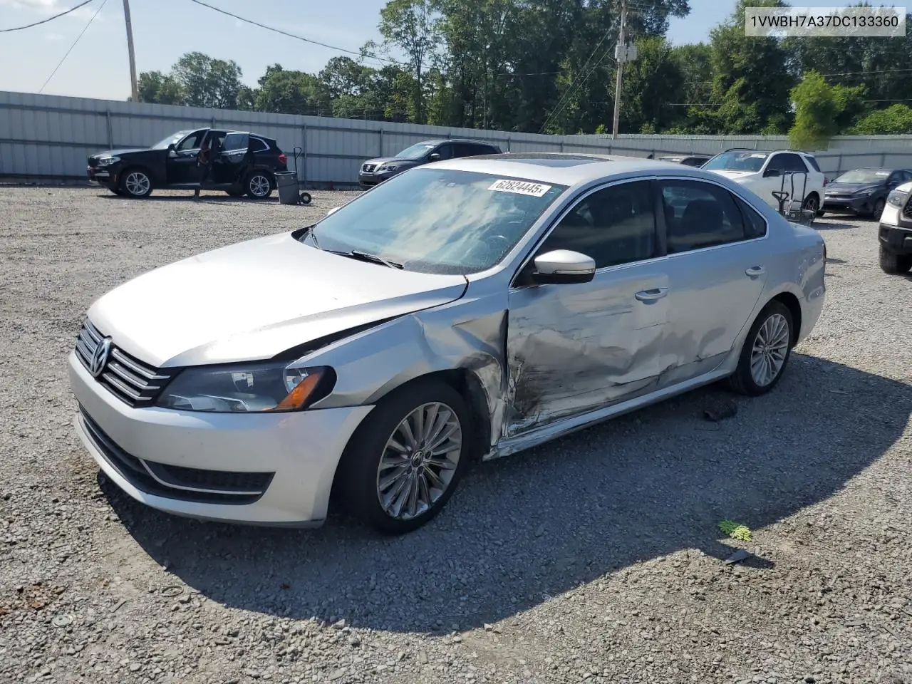 2013 Volkswagen Passat Se VIN: 1VWBH7A37DC133360 Lot: 62824445